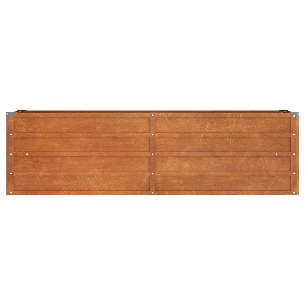 vidaXL Garden Raised Bed | Rusty | Corten steel | Large | Decorative Inlays