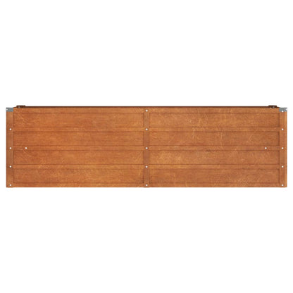 vidaXL Garden Raised Bed | Rusty | Corten steel | Large | Decorative Inlays