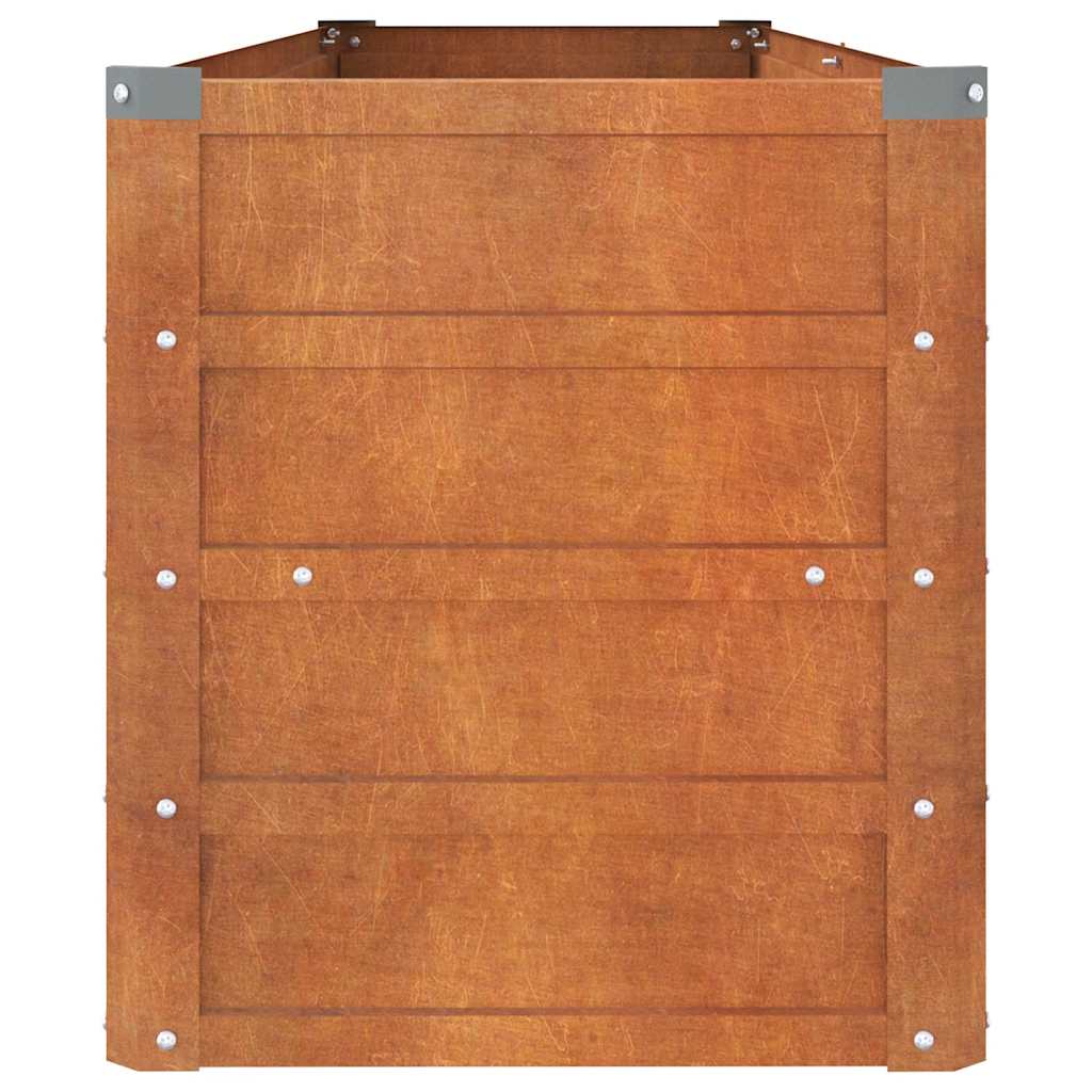 vidaXL Garden Raised Bed | Rusty | Corten steel | Large | Decorative Inlays