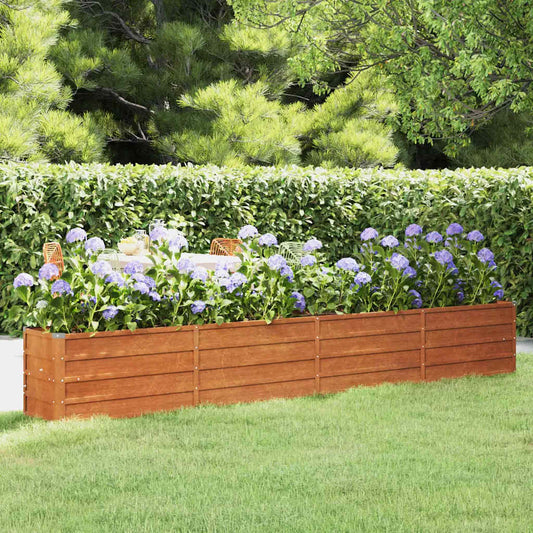 vidaXL Garden Raised Bed | Rusty | Corten steel | 320 x 40 x 45 cm | Durable