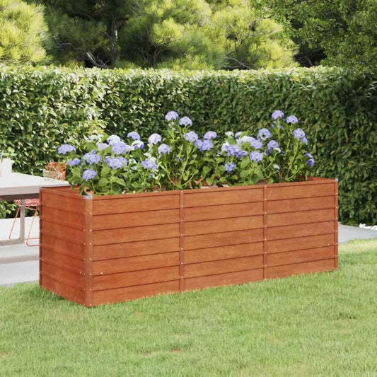 vidaXL Garden Raised Bed Rusty 240x80x77 cm Corten Steel