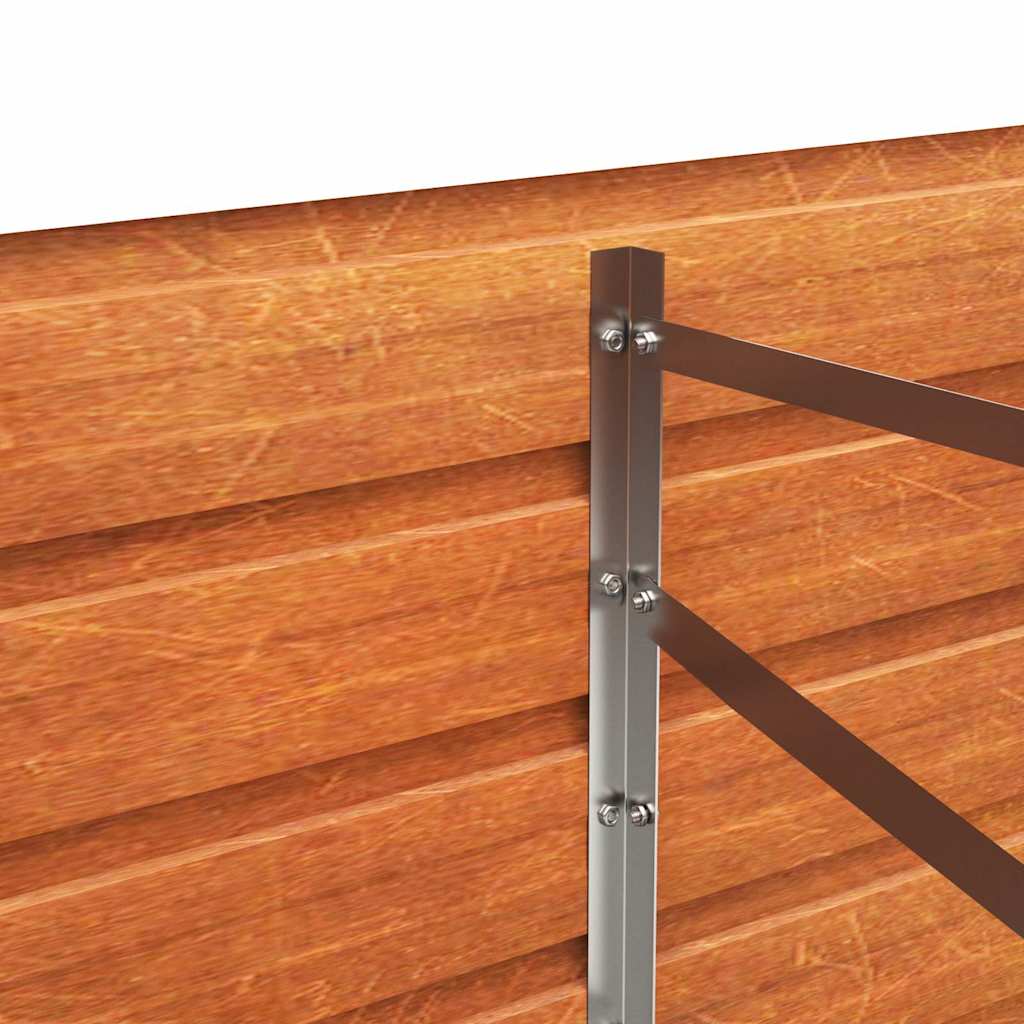 vidaXL Garden Raised Bed Rusty 320x80x77 cm Corten Steel