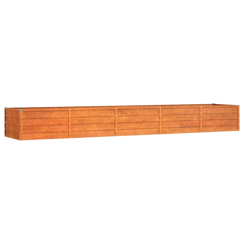 vidaXL Garden Raised Bed Rusty 400x80x45 cm Corten Steel