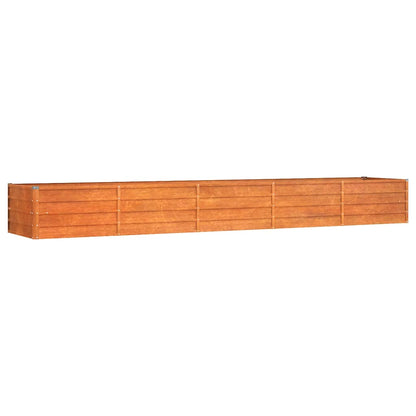 vidaXL Garden Raised Bed Rusty 400x80x45 cm Corten Steel