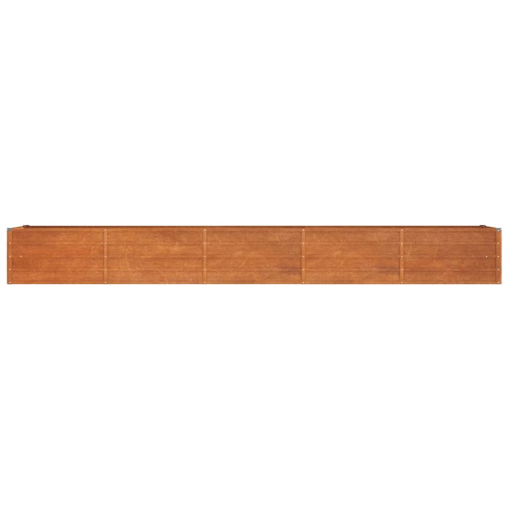 vidaXL Garden Raised Bed Rusty 400x80x45 cm Corten Steel