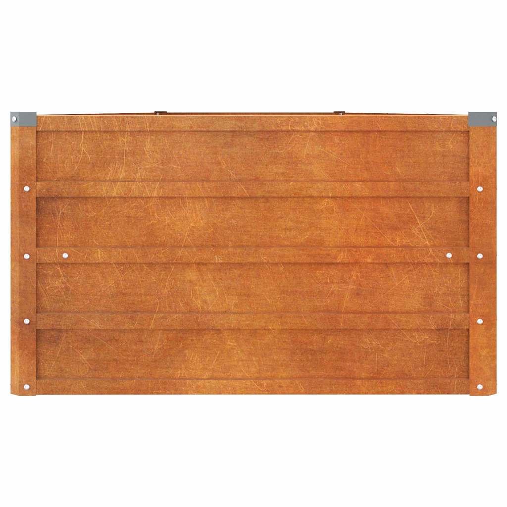 vidaXL Garden Raised Bed Rusty 400x80x45 cm Corten Steel