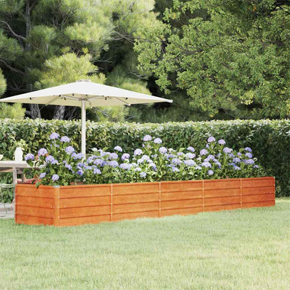 vidaXL Garden Raised Bed Rusty 400x80x45 cm Corten Steel