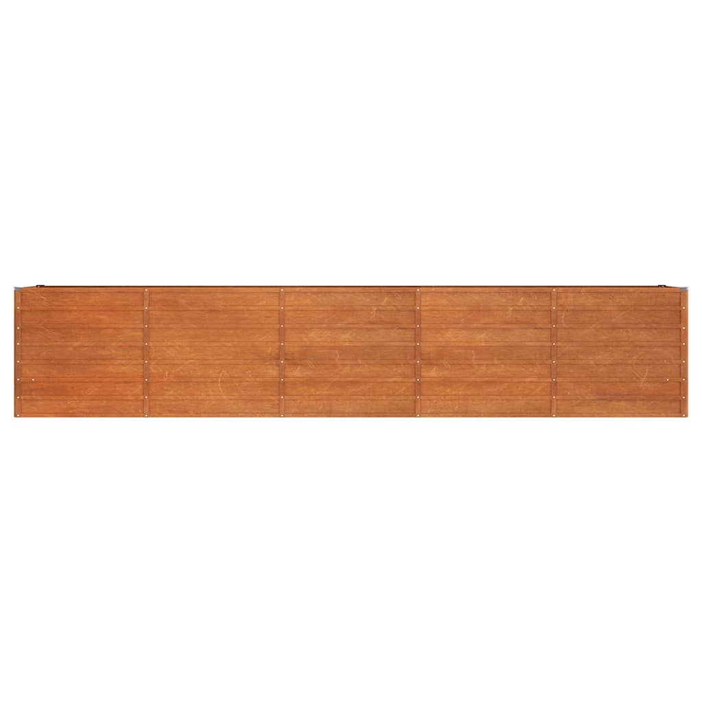vidaXL Garden Raised Bed Rusty 400x80x77 cm Corten Steel