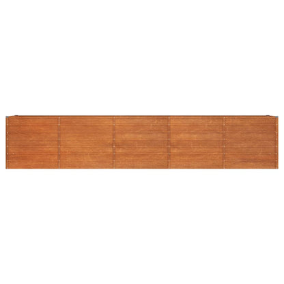 vidaXL Garden Raised Bed Rusty 400x80x77 cm Corten Steel