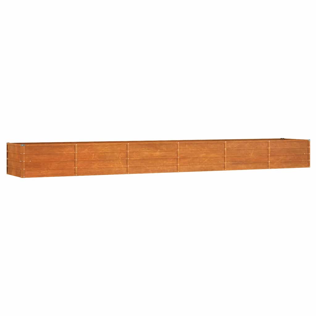 vidaXL Garden Raised Bed Rusty 480x80x45 cm Corten Steel