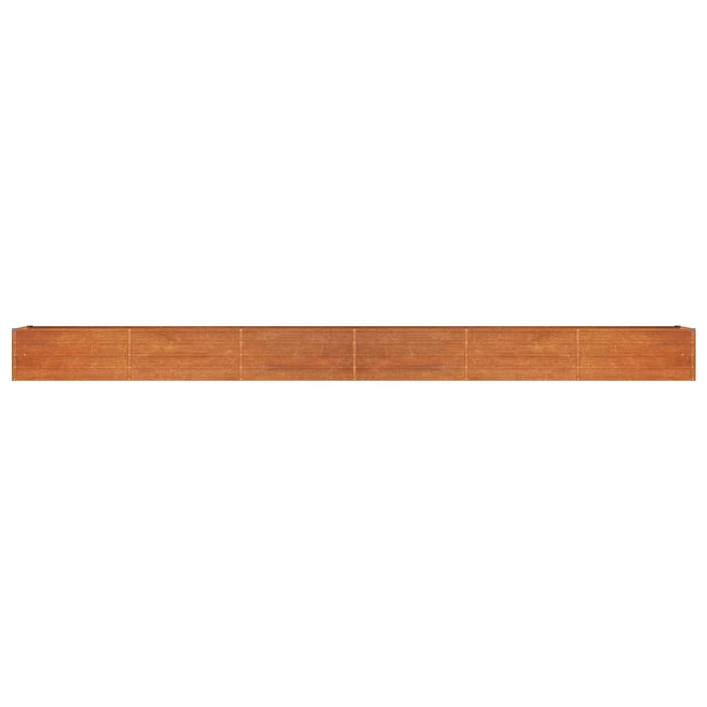 vidaXL Garden Raised Bed Rusty 600x80x45 cm Corten Steel