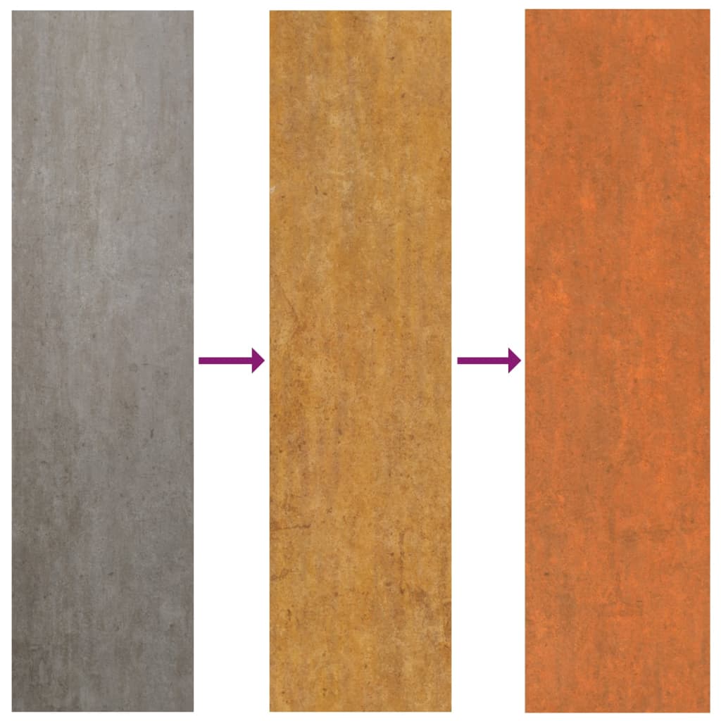 vidaXL Roof Panels 12 pcs Rusty 60x44 cm Corten Steel