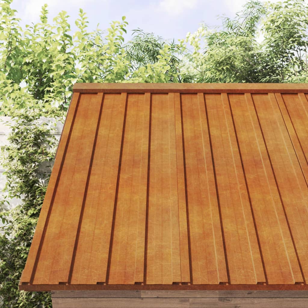 vidaXL Roof Panels 36 pcs Rusty 60x44 cm Corten Steel
