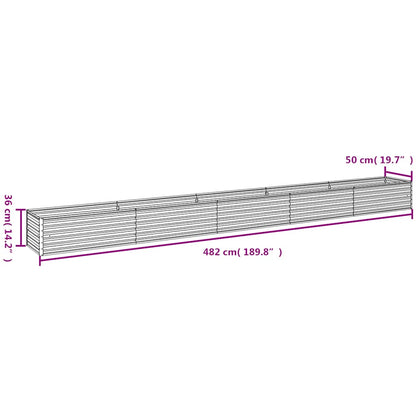 vidaXL Garden Raised Bed 482x50x36 cm Corten Steel