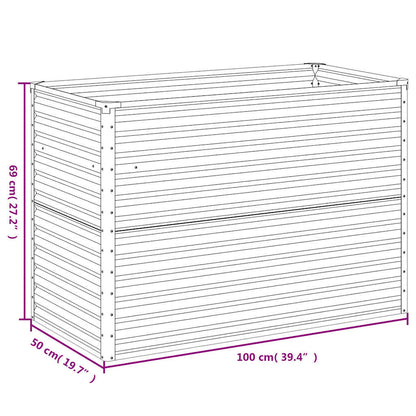 vidaXL Garden Raised Bed 100 x 50 x 69 cm