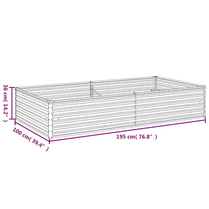 vidaXL Garden Raised Bed 195x100x36 cm Corten Steel