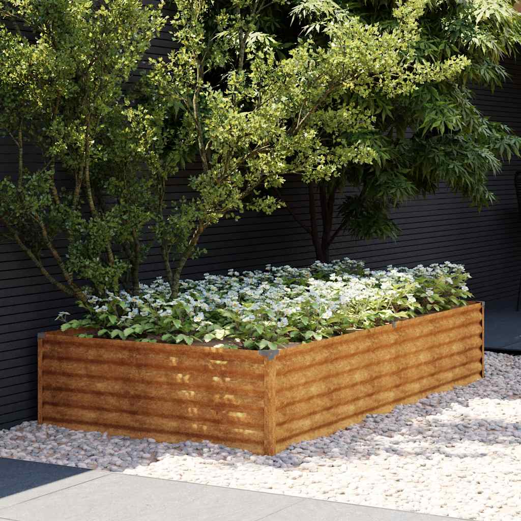 vidaXL Garden Raised Bed 195x100x36 cm Corten Steel