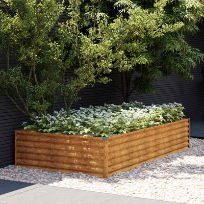 vidaXL Garden Raised Bed 195x100x36 cm Corten Steel