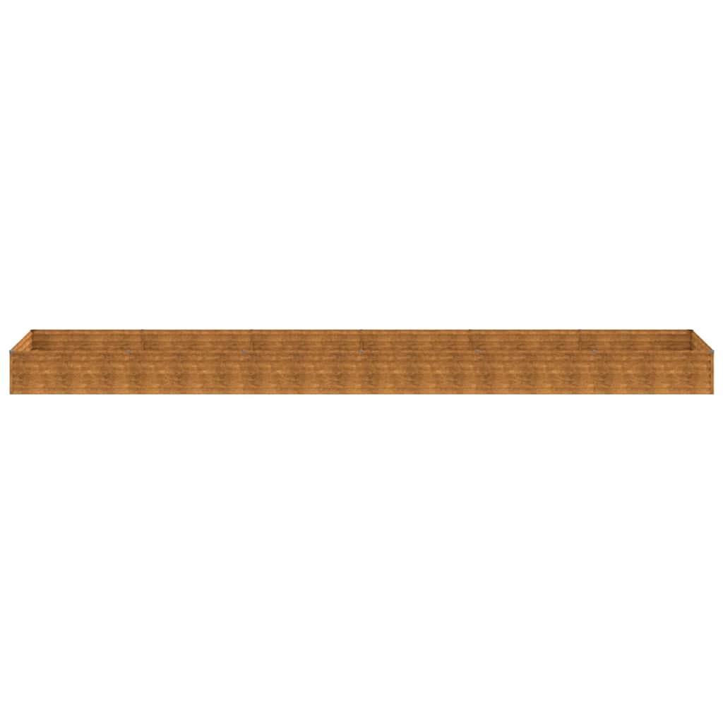 vidaXL Garden Raised Bed 579x100x36 cm Corten Steel