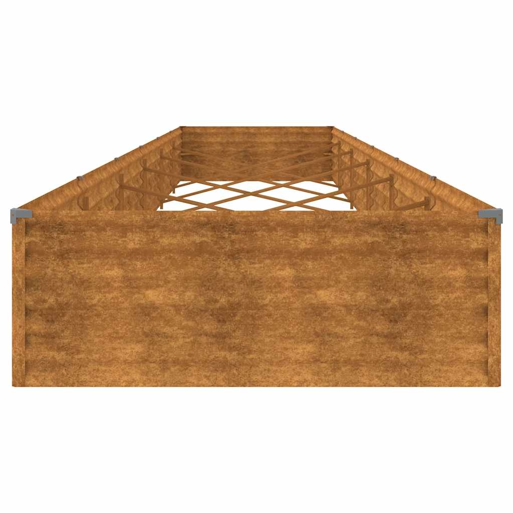 vidaXL Garden Raised Bed 579x100x36 cm Corten Steel