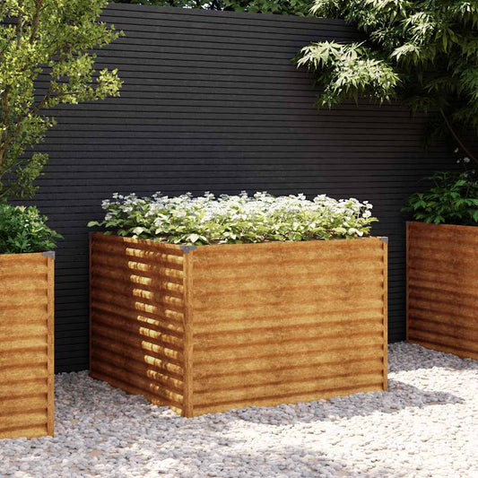 vidaXL Garden Raised Bed 100 x 100 x 69 cm Galvanised Steel