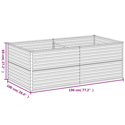 vidaXL Garden Raised Bed 196x100x69 cm Corten Steel
