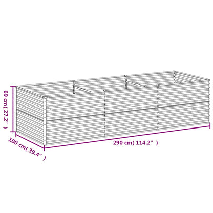 vidaXL Garden Raised Bed 290x100x69 cm Corten Steel