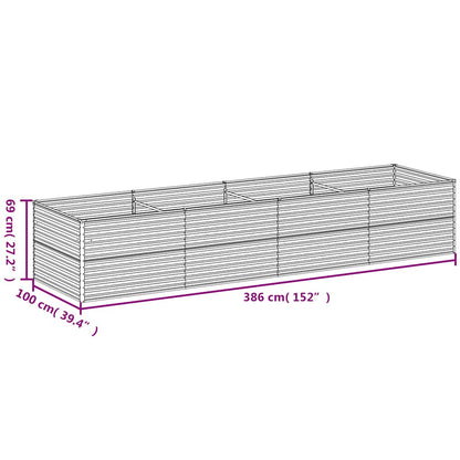 vidaXL Garden Raised Bed 386x100x69 cm Corten Steel
