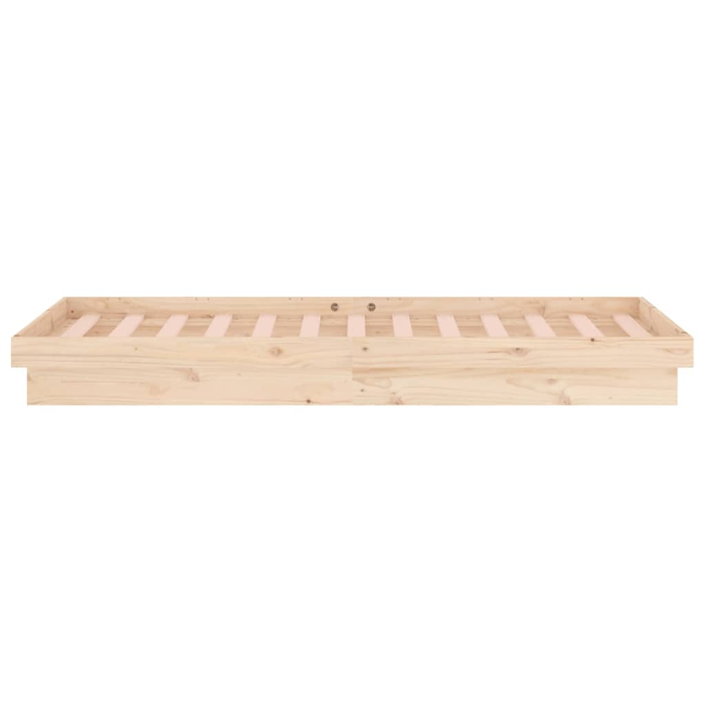 vidaXL LED Bed Frame without Mattress 90x200 cm Solid Wood