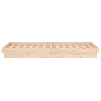 vidaXL LED Bed Frame without Mattress 90x200 cm Solid Wood