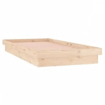 vidaXL LED Bed Frame without Mattress 100x200 cm Solid Wood