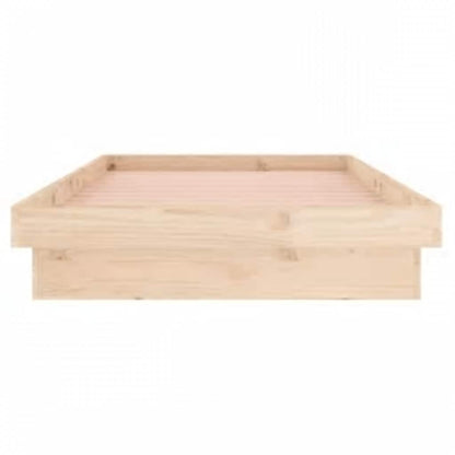 vidaXL LED Bed Frame without Mattress 100x200 cm Solid Wood