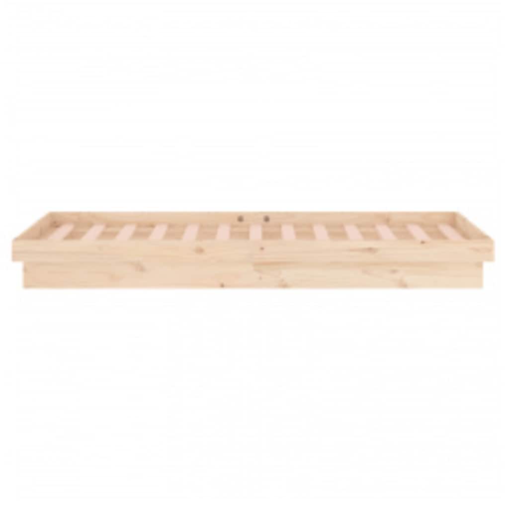 vidaXL LED Bed Frame without Mattress 100x200 cm Solid Wood