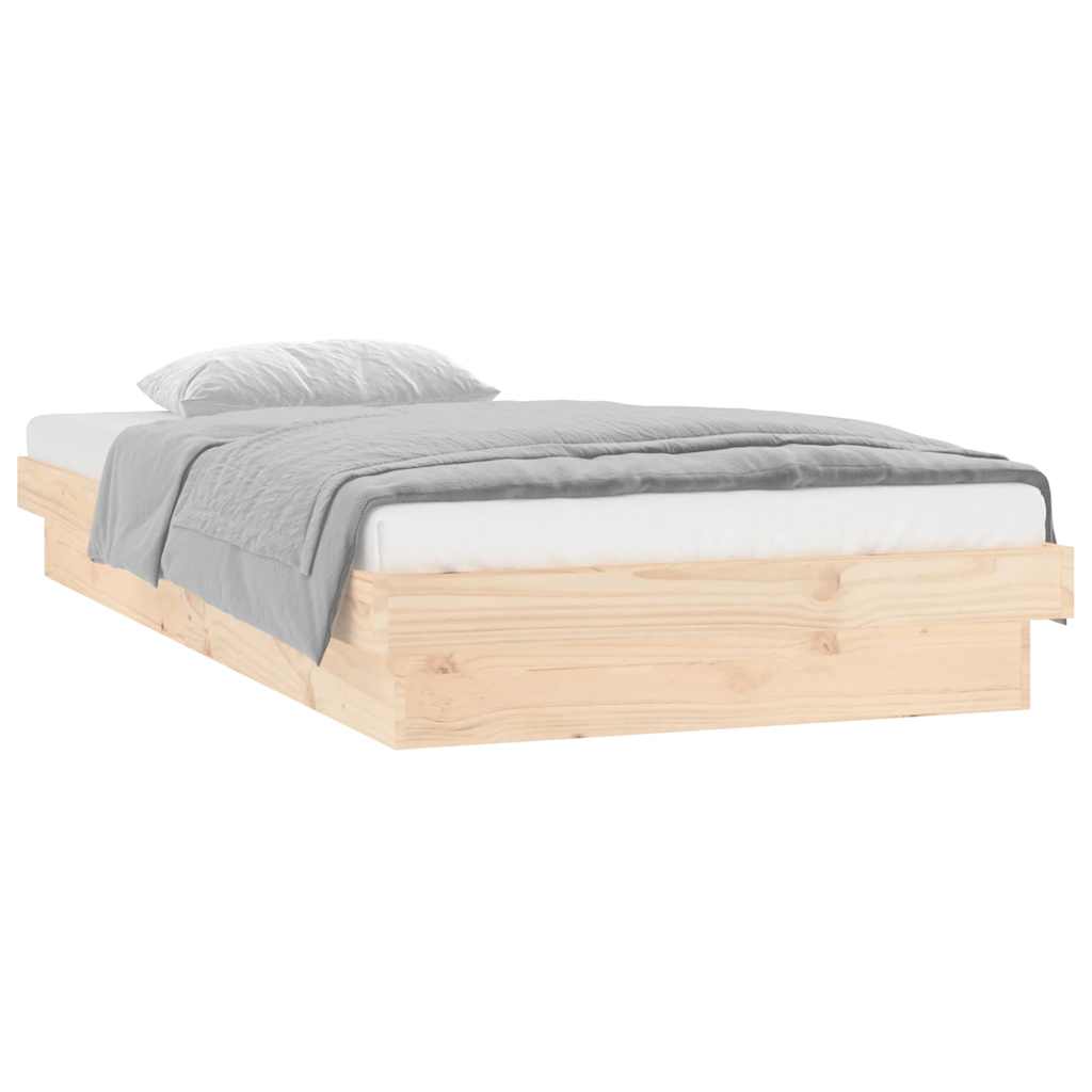 vidaXL Bed Frame | Natural, Colourful | Solid pine wood, Plywood | Single