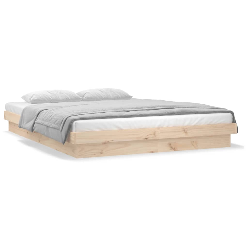 vidaXL Bed Frame | Natural | Solid pine wood | Small Double | Bed Frame