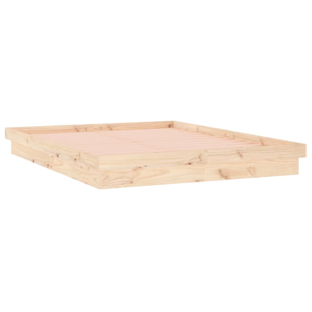 vidaXL Bed Frame | Natural | Solid pine wood | Small Double | Bed Frame