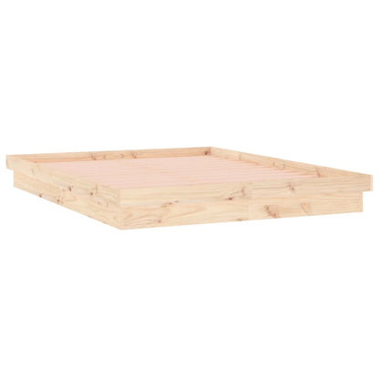 vidaXL Bed Frame | Natural | Solid pine wood | Small Double | Bed Frame