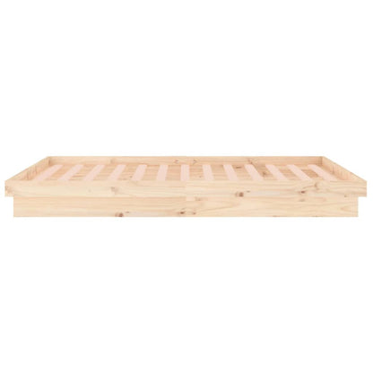 vidaXL LED Bed Frame without Mattress 140x190 cm Solid Wood