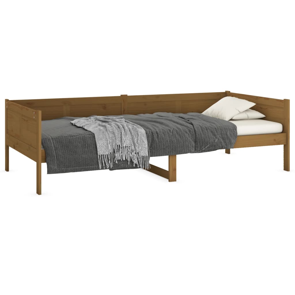 vidaXL Day Bed | Honey brown | Solid pine wood | Single
