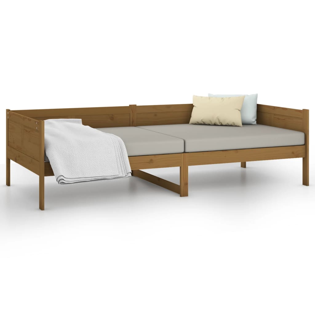 vidaXL Day Bed | Honey brown | Solid pine wood | Single