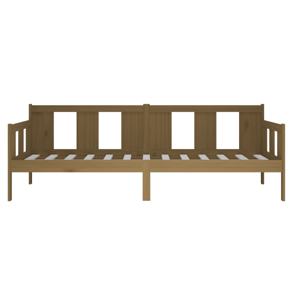 vidaXL Day Bed without Mattress Honey Brown Solid Wood Pine 90x200 cm