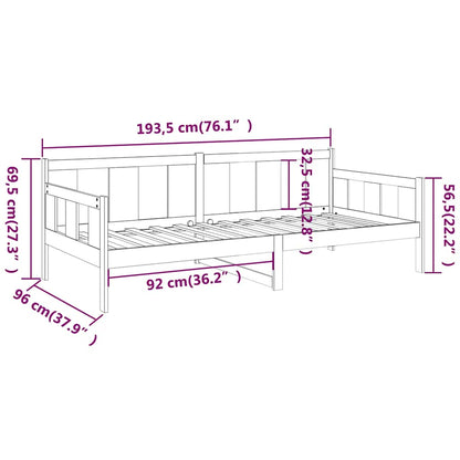 vidaXL Day Bed | Honey Brown | Solid Pine Wood