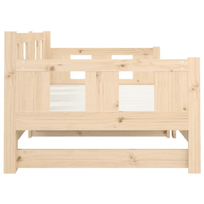 vidaXL Pull-out Day Bed without Mattress Solid Wood Pine 2x(90x190) cm