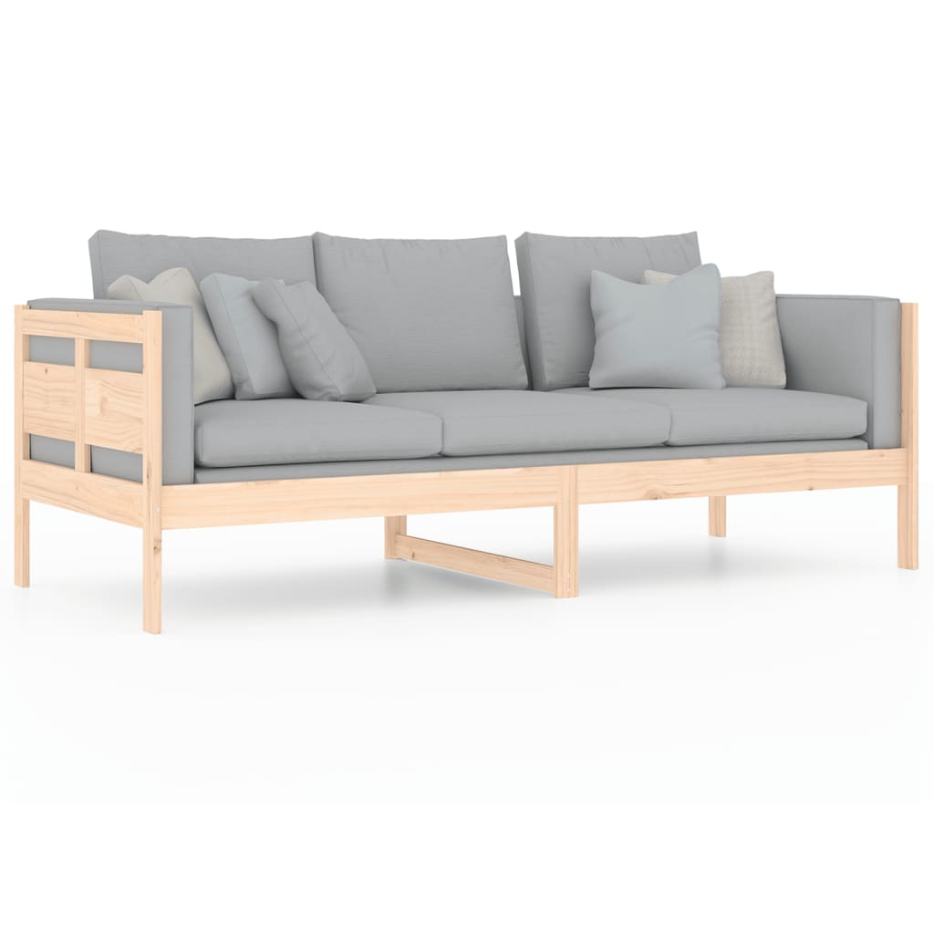 vidaXL Day Bed | Natural Wood | Solid Pine Wood, Plywood | Single
