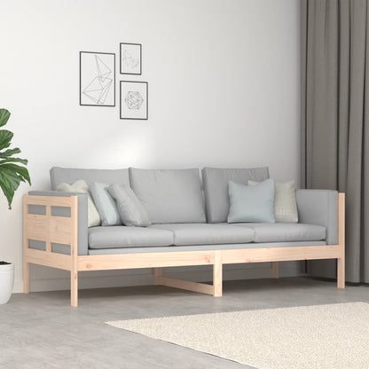 vidaXL Day Bed | Natural Wood | Solid Pine Wood, Plywood | Single