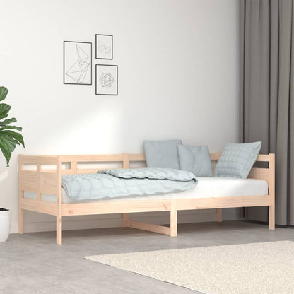 vidaXL Day Bed | Natural Wood | Solid Pine Wood, Plywood | Single