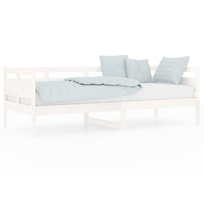 vidaXL Day Bed | White | Solid pine wood, plywood | Single