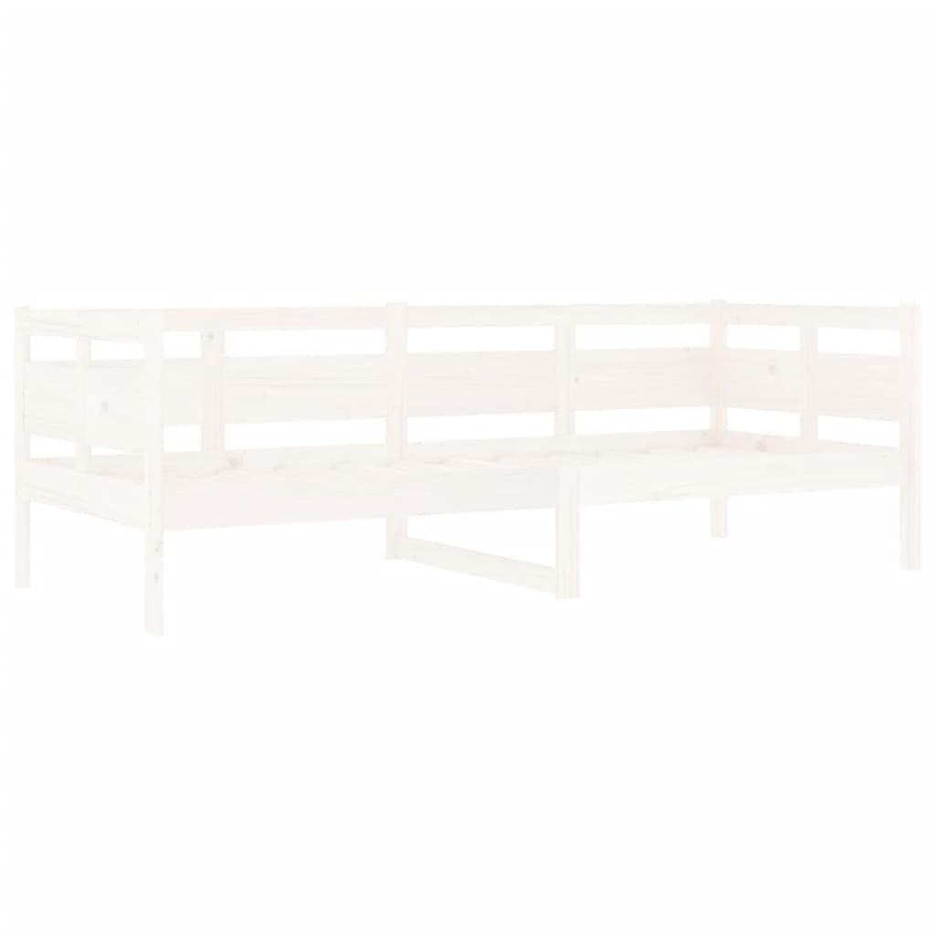 vidaXL Day Bed | White | Solid pine wood, plywood | Single