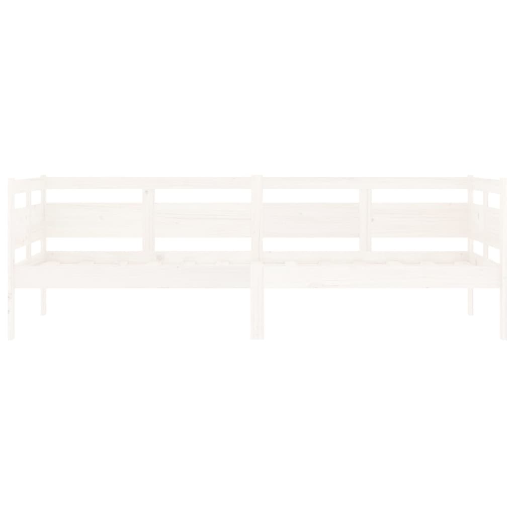 vidaXL Day Bed | White | Solid pine wood, plywood | Single