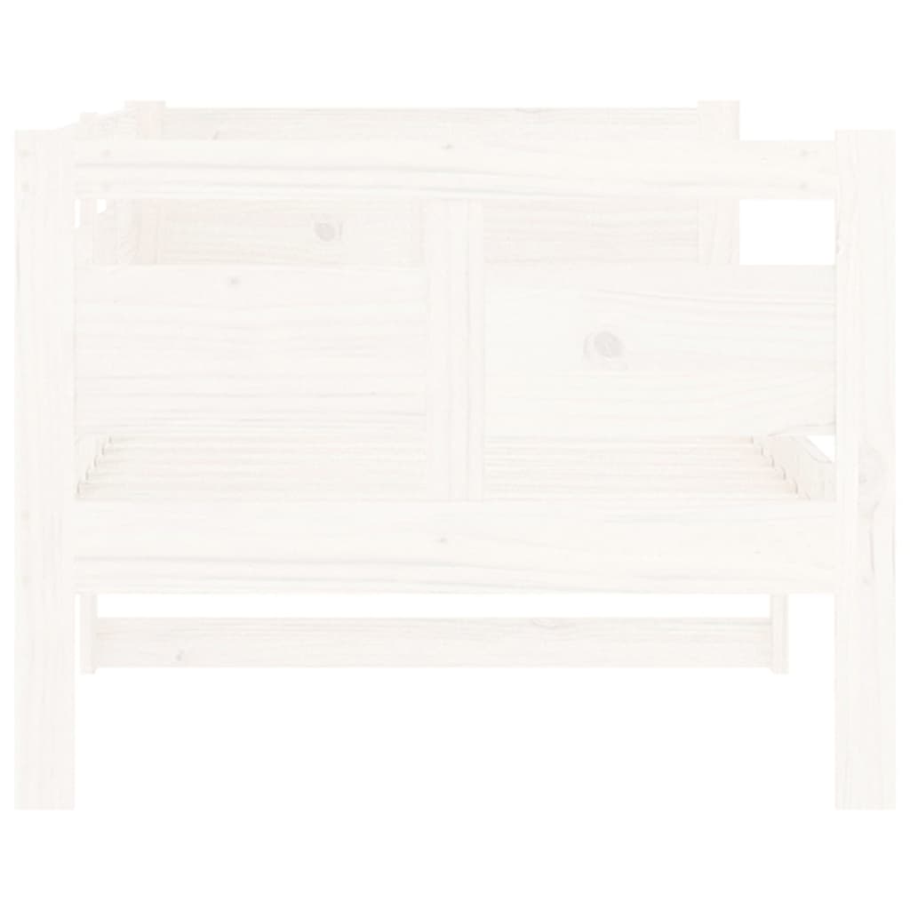 vidaXL Day Bed | White | Solid pine wood, plywood | Single